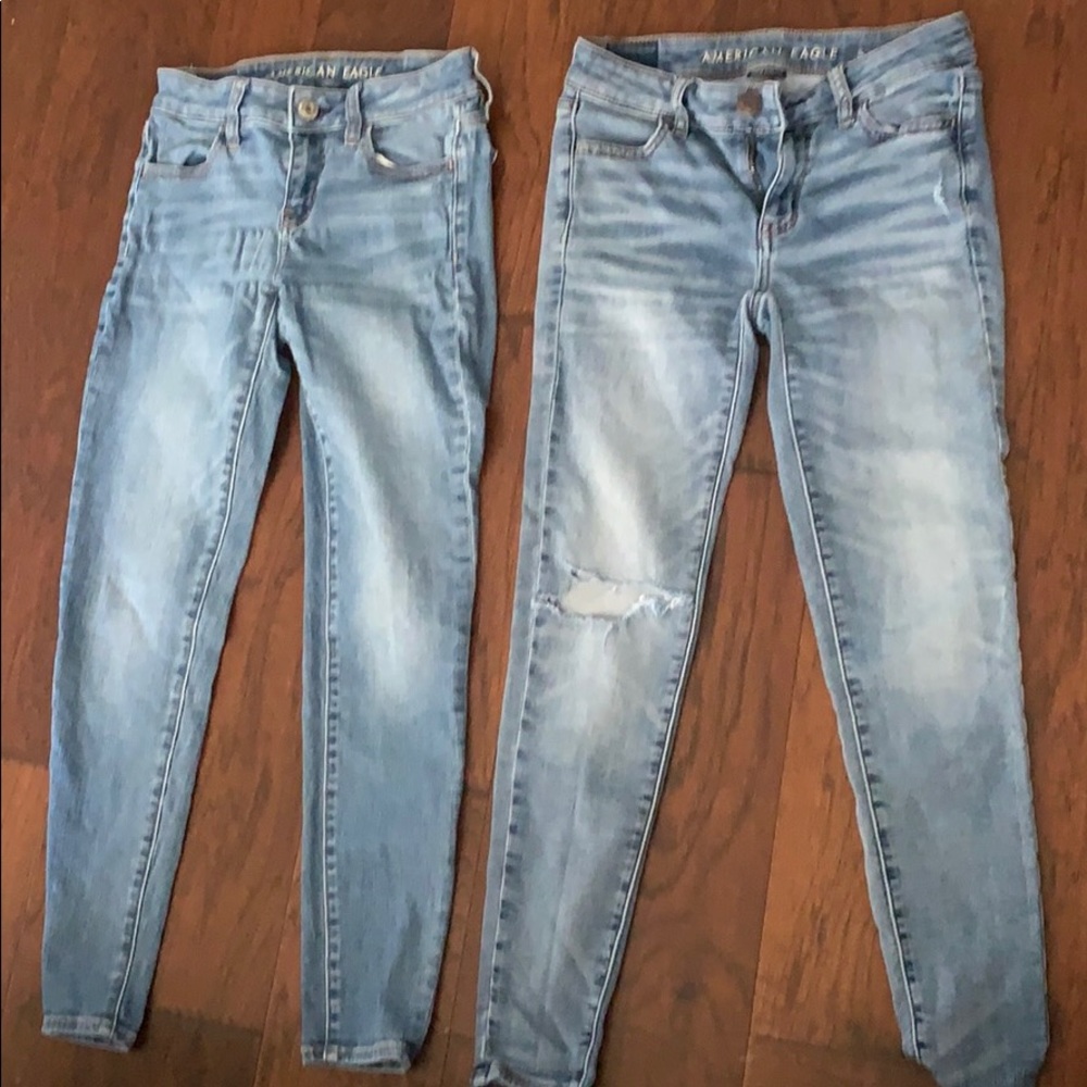 2 or American eagle stretch jeans